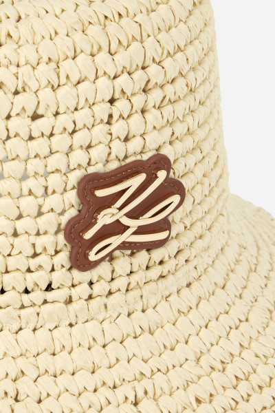 KLOBOUK KARL LAGERFELD K/AUTOGRAPH CROCHET BUCKET HAT - Fotografie č. 4