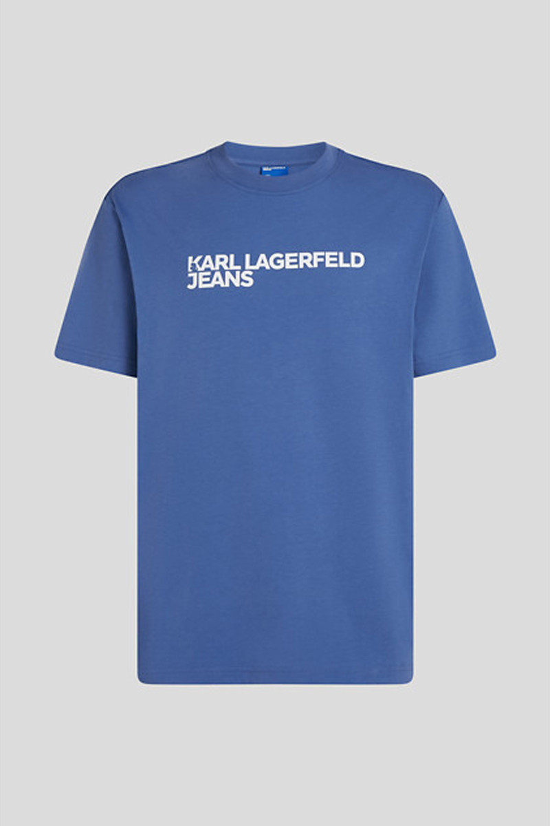 Póló Karl Lagerfeld Jeans Klj Reg Ss Essential Tee Washed Federal Blue