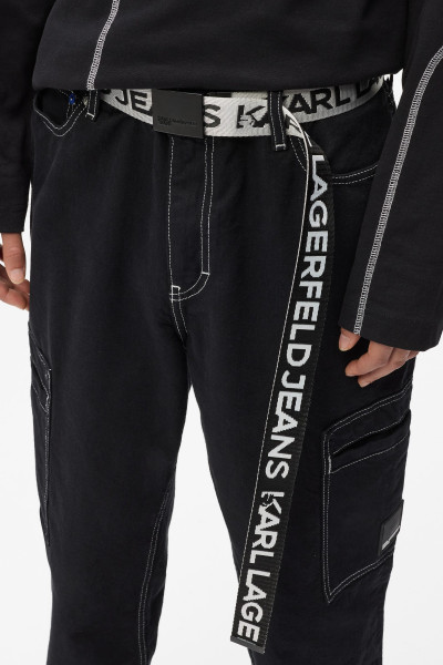 OPASOK KARL LAGERFELD JEANS KLJ REVERSIBLE WEBBING BELT - Fotografia č. 2