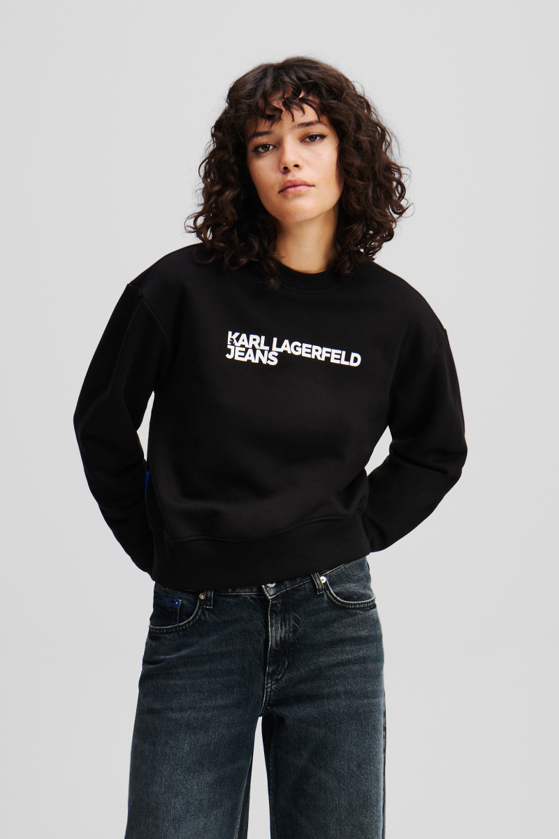 Melegítő Felső Karl Lagerfeld Jeans Klj Reg Essential Logo Sweat Black