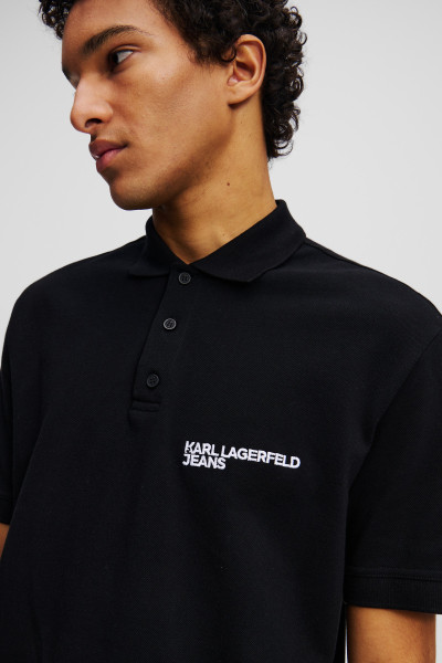 PÓLÓ KARL LAGERFELD JEANS KLJ REGULAR PIQUE POLO - Kép 4