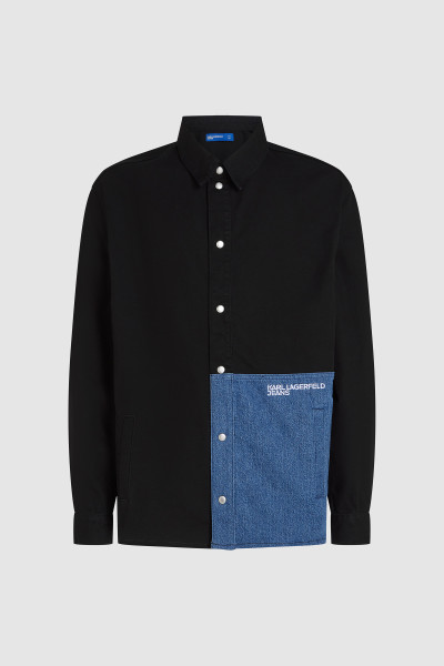 ING KARL LAGERFELD JEANS KLJ REG BLOCKED OVERSHIRT - Kép 5