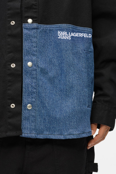 ING KARL LAGERFELD JEANS KLJ REG BLOCKED OVERSHIRT - Kép 4