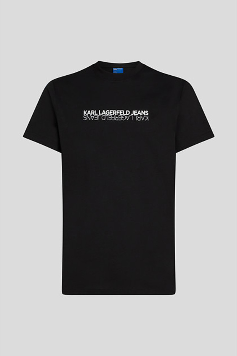 Tričko Karl Lagerfeld Jeans Klj Slim Ss Reflection Tee Black