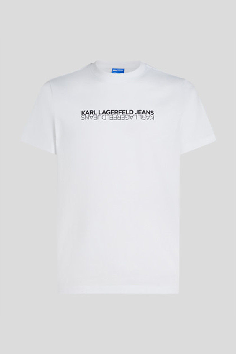 Tričko Karl Lagerfeld Jeans Klj Slim Ss Reflection Tee White