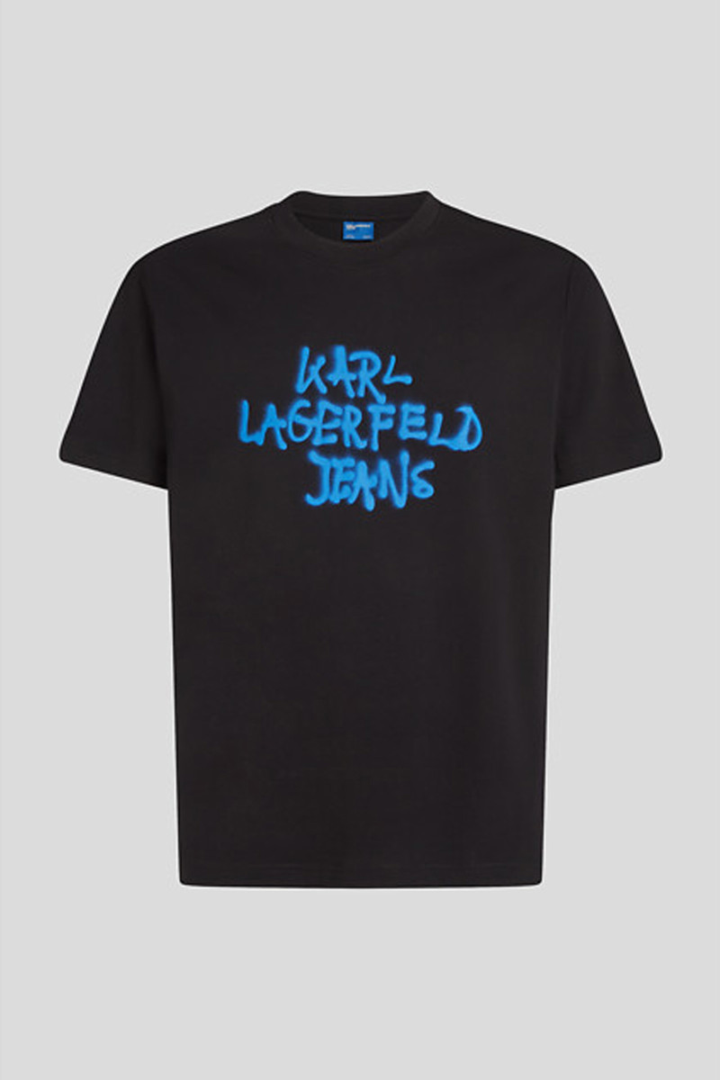 Tričko Karl Lagerfeld Jeans Klj Reg Ss Graffiti Tee Black