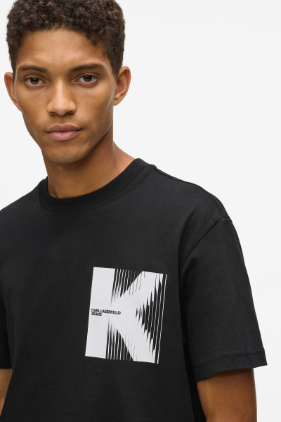 PÓLÓ KARL LAGERFELD JEANS KLJ REG SS K LOGO TEE - Kép 4