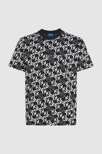 PÓLÓ KARL LAGERFELD JEANS KLJ REG SS MONOGRAM AOP TEE - Kép 5