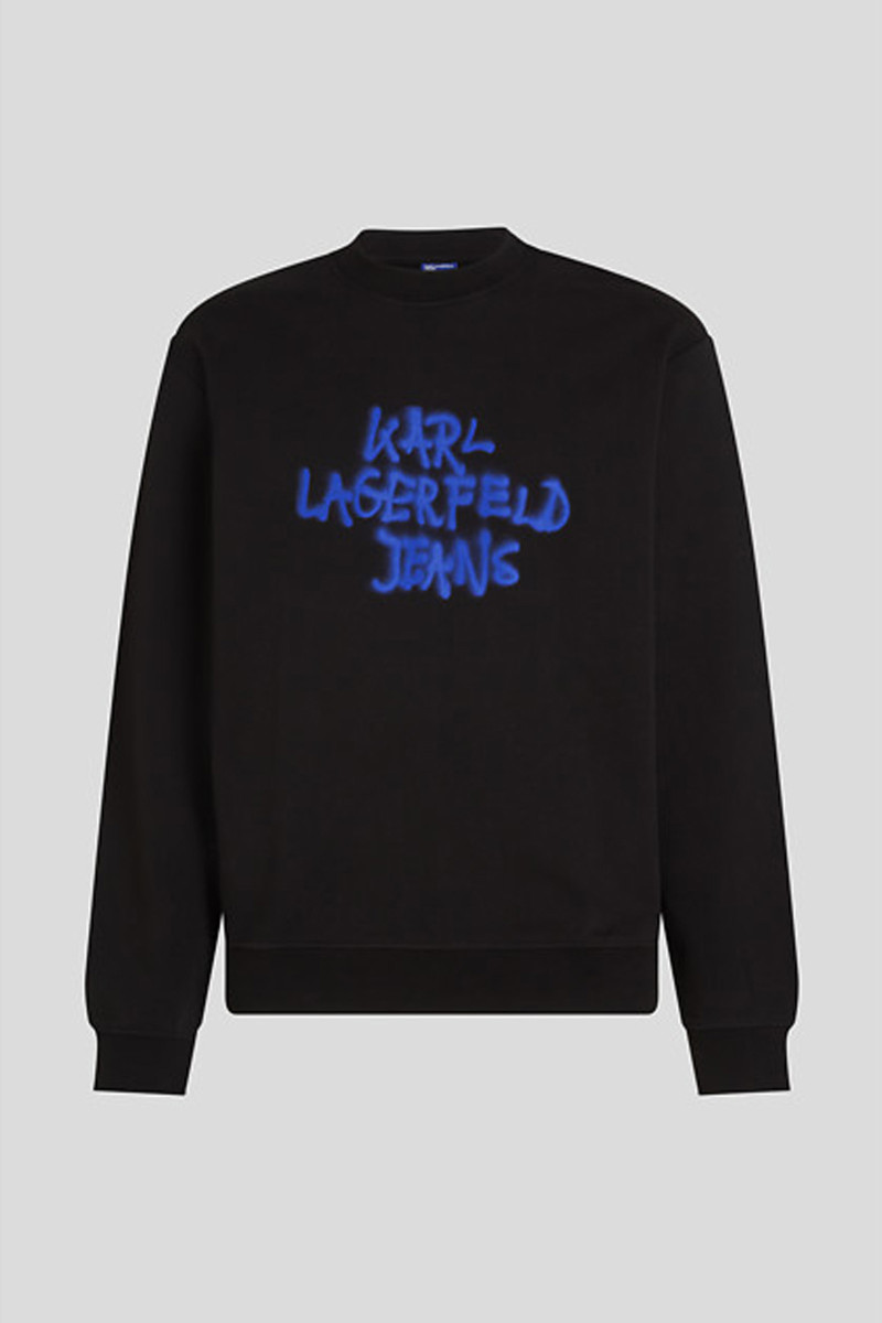 Melegítő Felső Karl Lagerfeld Jeans Klj Reg Graffiti Sweat Black
