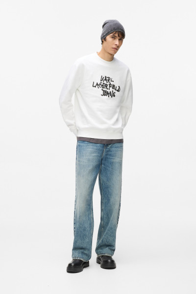 MELEGÍTŐ FELSŐ KARL LAGERFELD JEANS KLJ REG GRAFFITI SWEAT - Kép 2