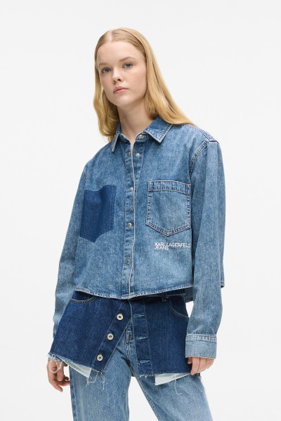 ING KARL LAGERFELD JEANS KLJ BOXY DENIM BLOUSE - Kép 1