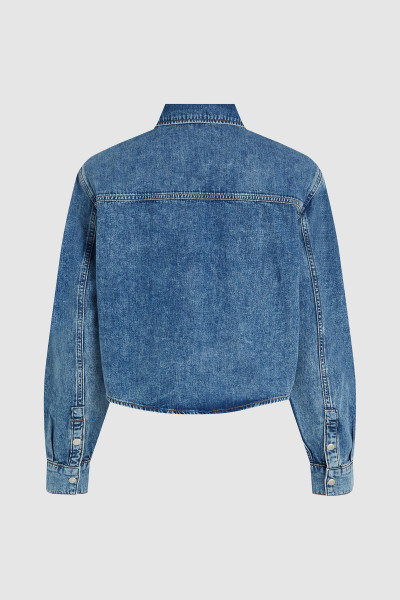ING KARL LAGERFELD JEANS KLJ BOXY DENIM BLOUSE - Kép 6
