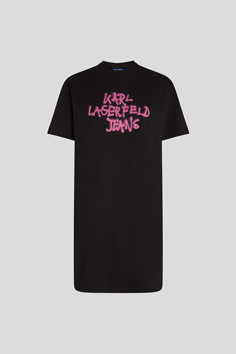 Ruha Karl Lagerfeld Jeans Klj Graffiti Tee Dress Black
