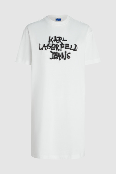 RUHA KARL LAGERFELD JEANS KLJ GRAFFITI TEE DRESS - Kép 5