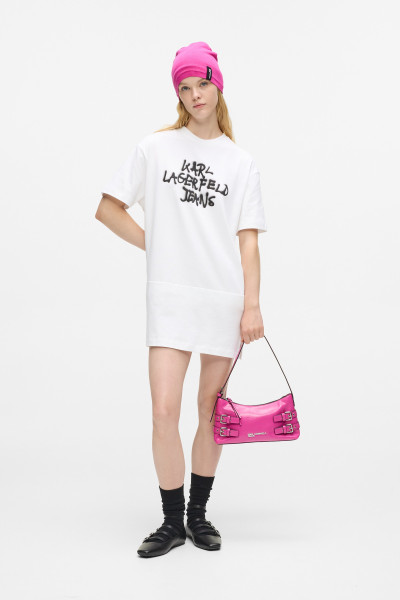 RUHA KARL LAGERFELD JEANS KLJ GRAFFITI TEE DRESS - Kép 2