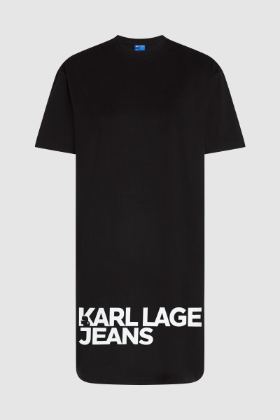 RUHA KARL LAGERFELD JEANS KLJ LOGO TEE DRESS - Kép 5