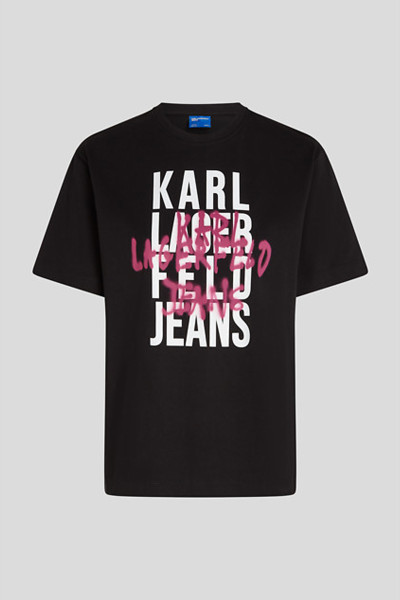 PÓLÓ KARL LAGERFELD JEANS KLJ REG GRAFFITI LOGO - Kép 1