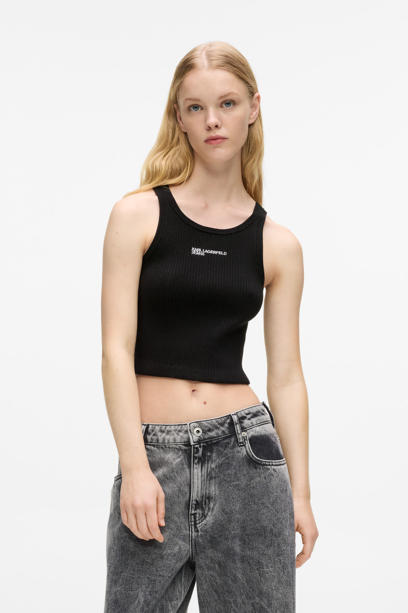 Pulóver Karl Lagerfeld Jeans Klj Knitted Tank Black