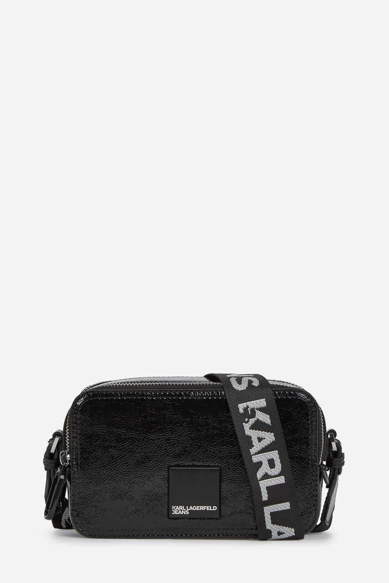 Crossbody Karl Lagerfeld Jeans Klj Box Logo Camera Bag Glossy Black