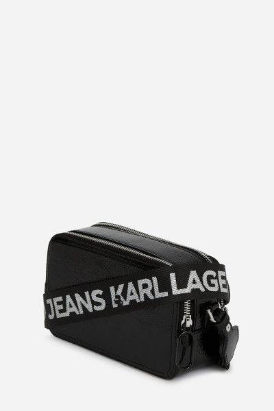 CROSSBODY KARL LAGERFELD JEANS KLJ BOX LOGO CAMERA BAG GLOSSY - Kép 3