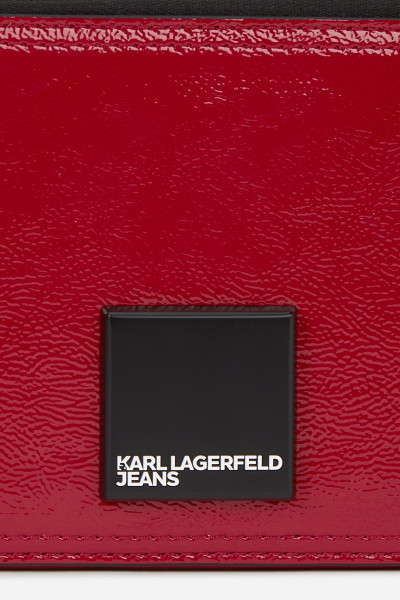 CROSSBODY KARL LAGERFELD JEANS KLJ BOX LOGO CAMERA BAG GLOSSY - Kép 4