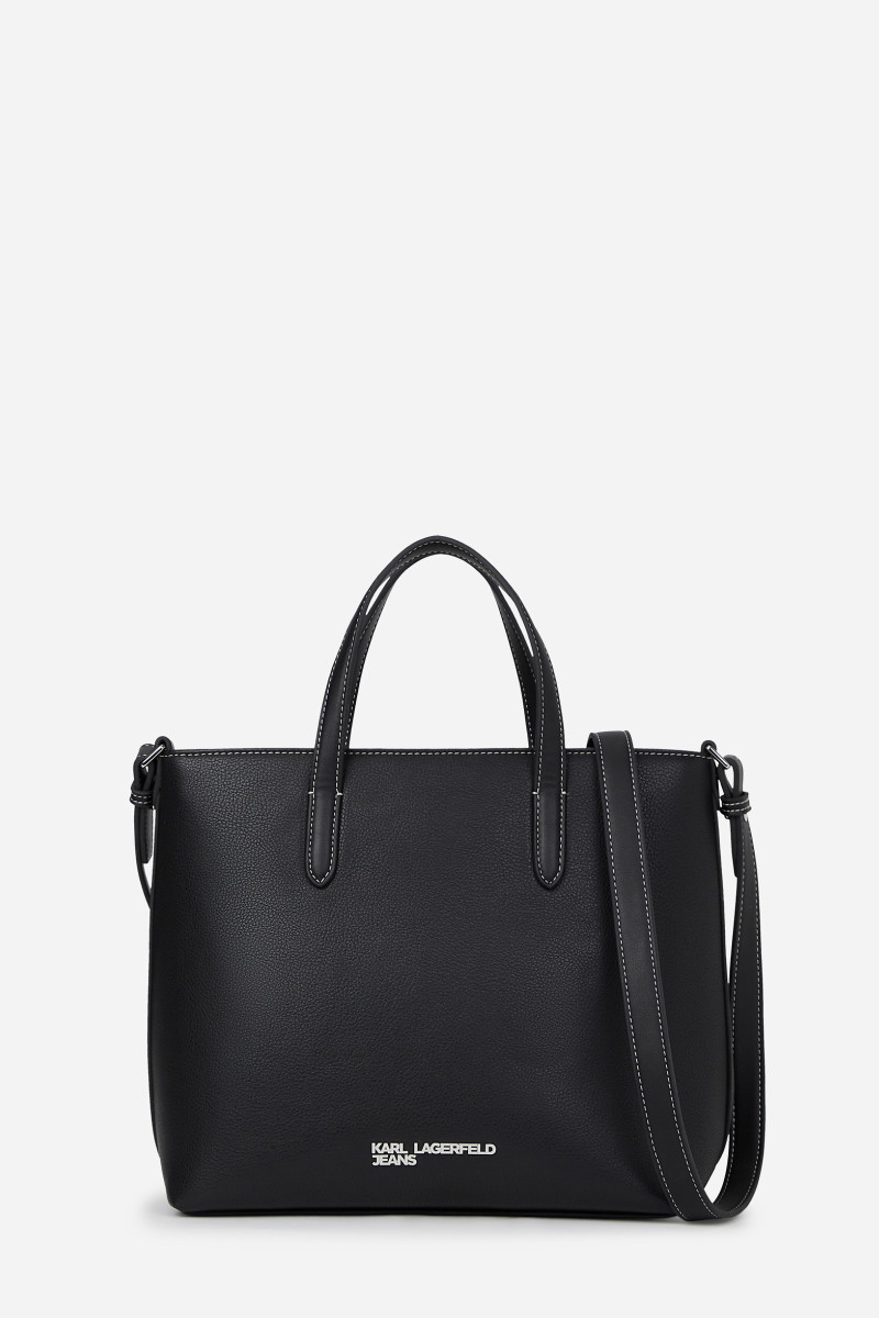 Levně Kabelka karl lagerfeld jeans klj metal logo mini tote black