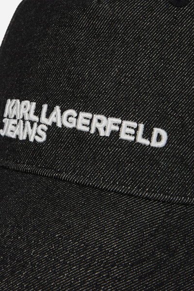 SAPKA KARL LAGERFELD JEANS KLJ TWO TONES BLCK DNM CAP - Kép 4
