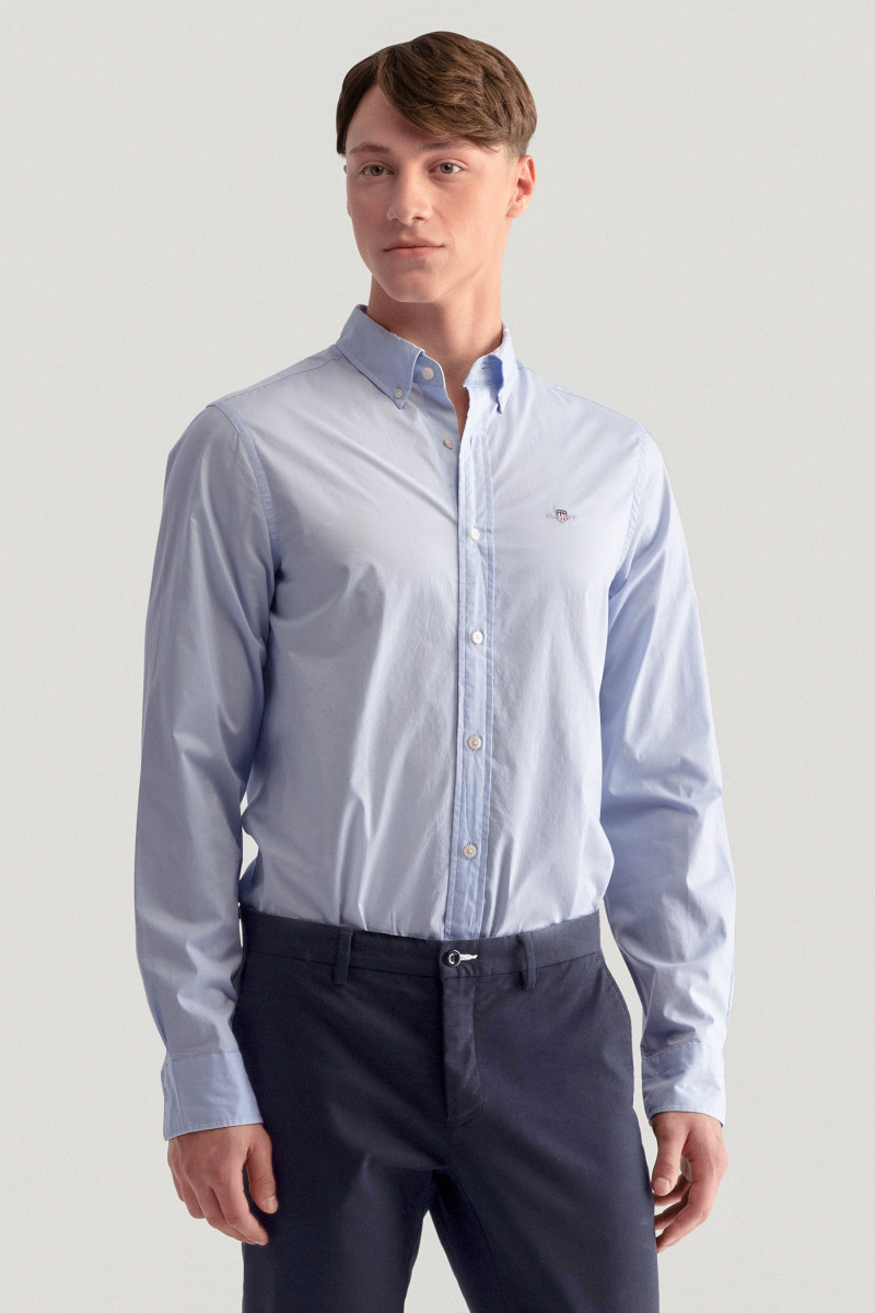 KOŠILE GANT SLIM CLASSIC POPLIN SHIRT LIGHT BLUE