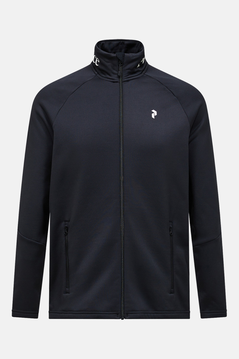 Mikina Peak Performance Rider Essentials Midlayer Zip Jacket Men Black