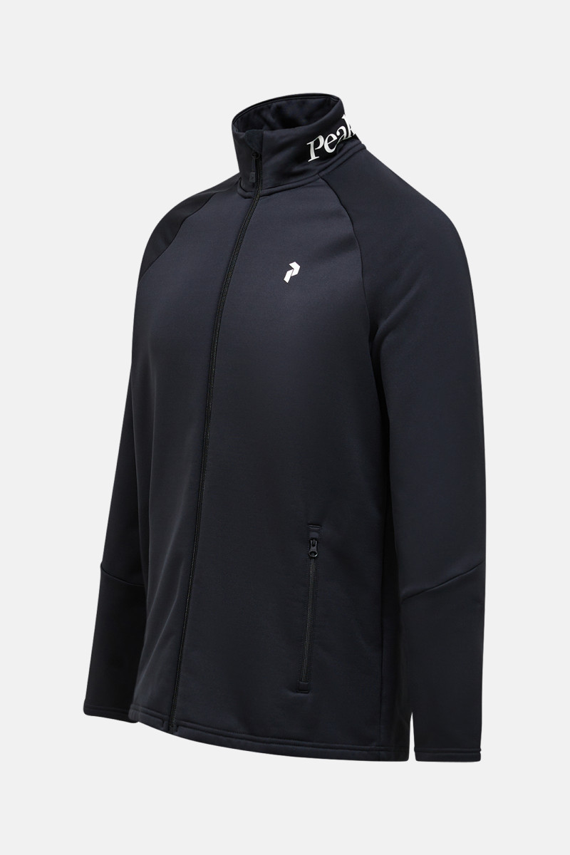 Mikina Peak Performance Rider Essentials Midlayer Zip Jacket Men Black