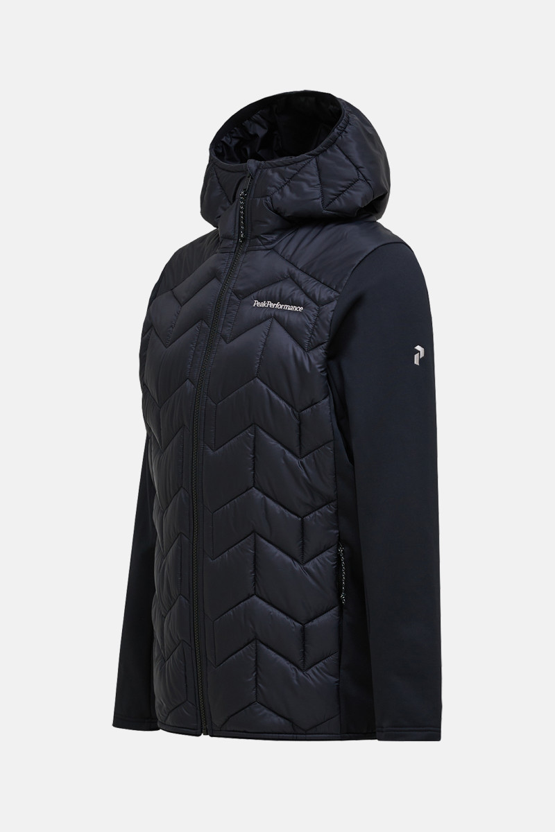 Bunda Peak Performance Elevate Insulated Hybrid Hood Jacket Men Black