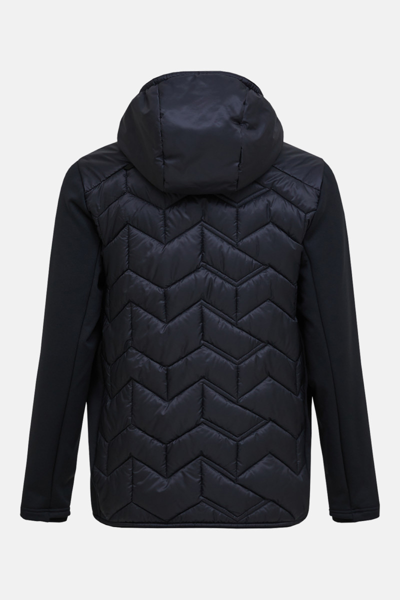 Bunda Peak Performance Elevate Insulated Hybrid Hood Jacket Men Black
