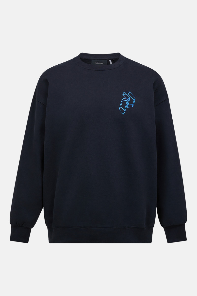 Mikina Peak Performance M Terry Graphic Crew Black