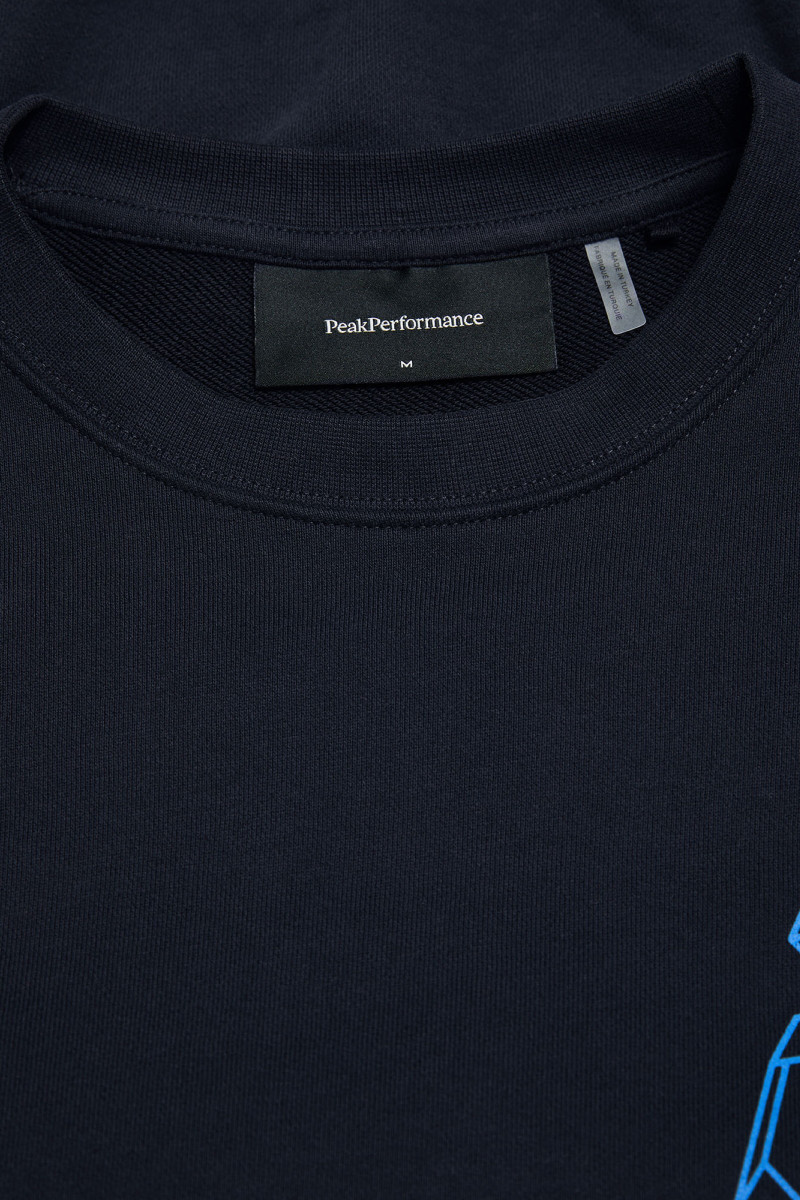 Mikina Peak Performance M Terry Graphic Crew Black