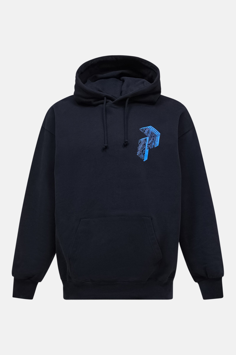 Mikina Peak Performance M Terry Graphic Hood Black