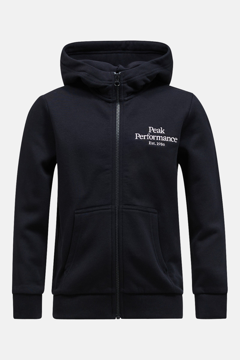 Mikina Peak Performance Original Zip Hood Junior Black