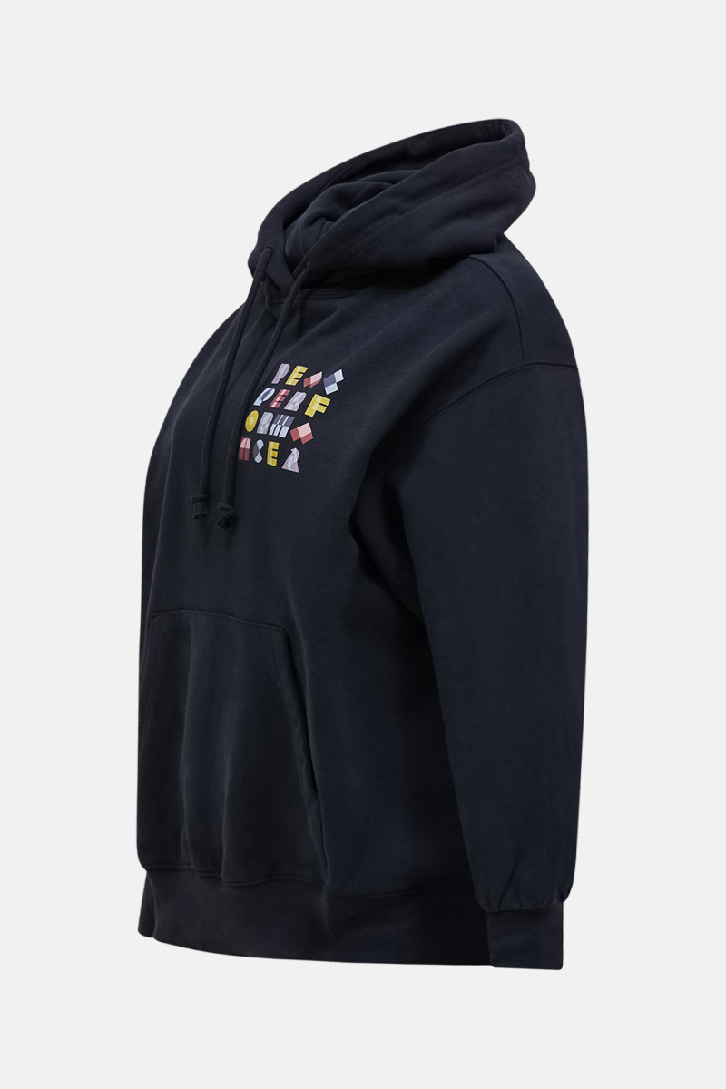 Mikina Peak Performance W Terry Graphic Hood Black