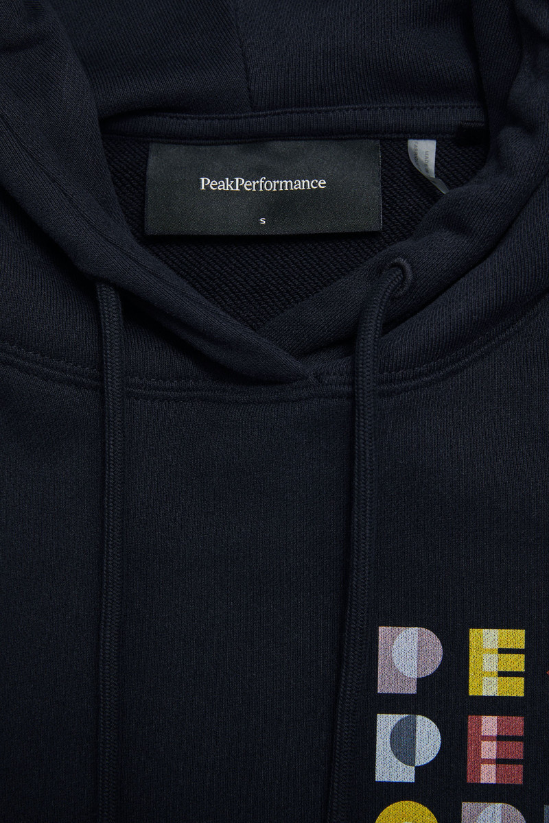 Mikina Peak Performance W Terry Graphic Hood Black