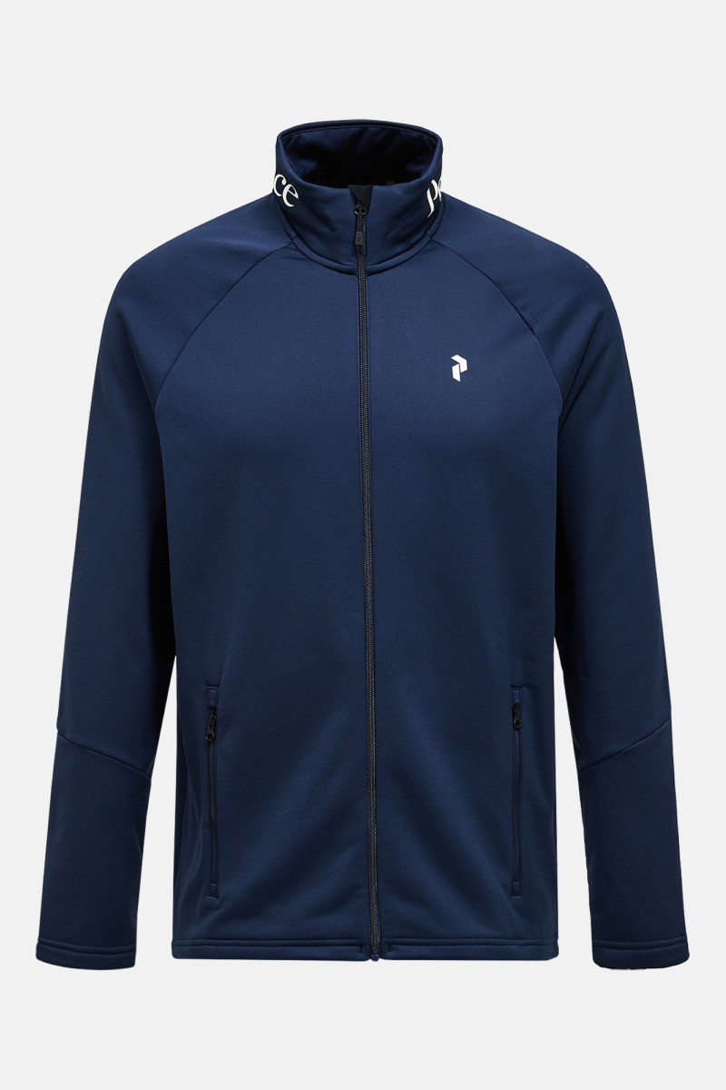 Mikina Peak Performance Rider Essentials Midlayer Zip Jacket Men Blue Shadow