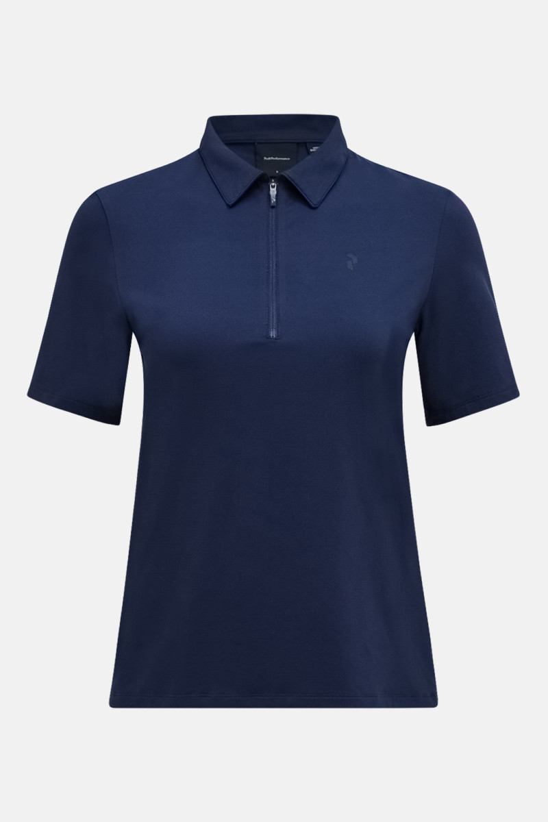 Póló Peak Performance Comfort Zip Polo Women Blue Shadow