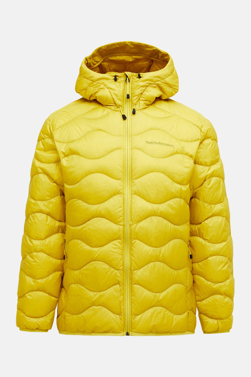 Bunda Peak Performance M Helium Down Hood Jacket-Summ Canary Lime/Warm Blush