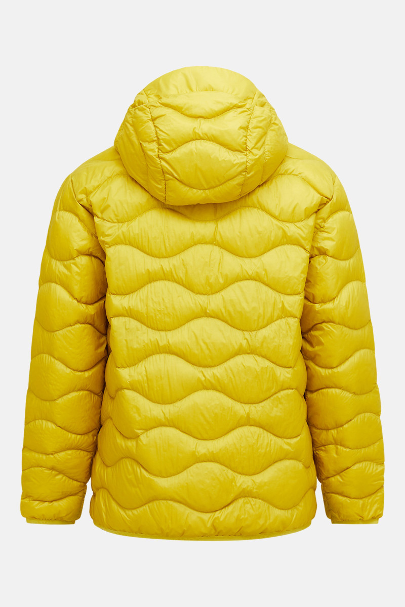 Bunda Peak Performance M Helium Down Hood Jacket-Summ Canary Lime/Warm Blush