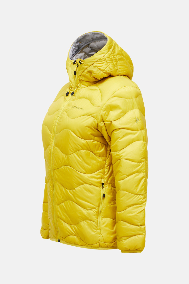 Bunda Peak Performance W Helium Down Hood Jacket Canary Lime/Warm Blush