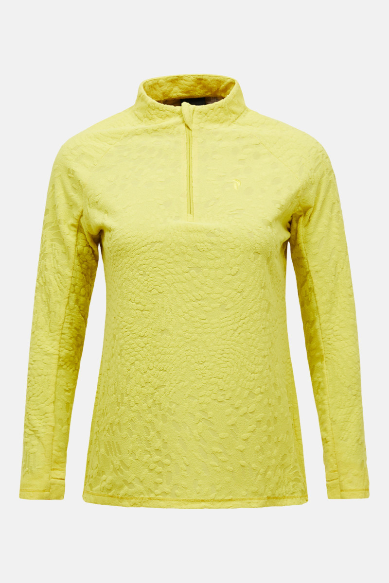 Mikina Peak Performance W Discover Midlayer Canary Lime/Warm Blush