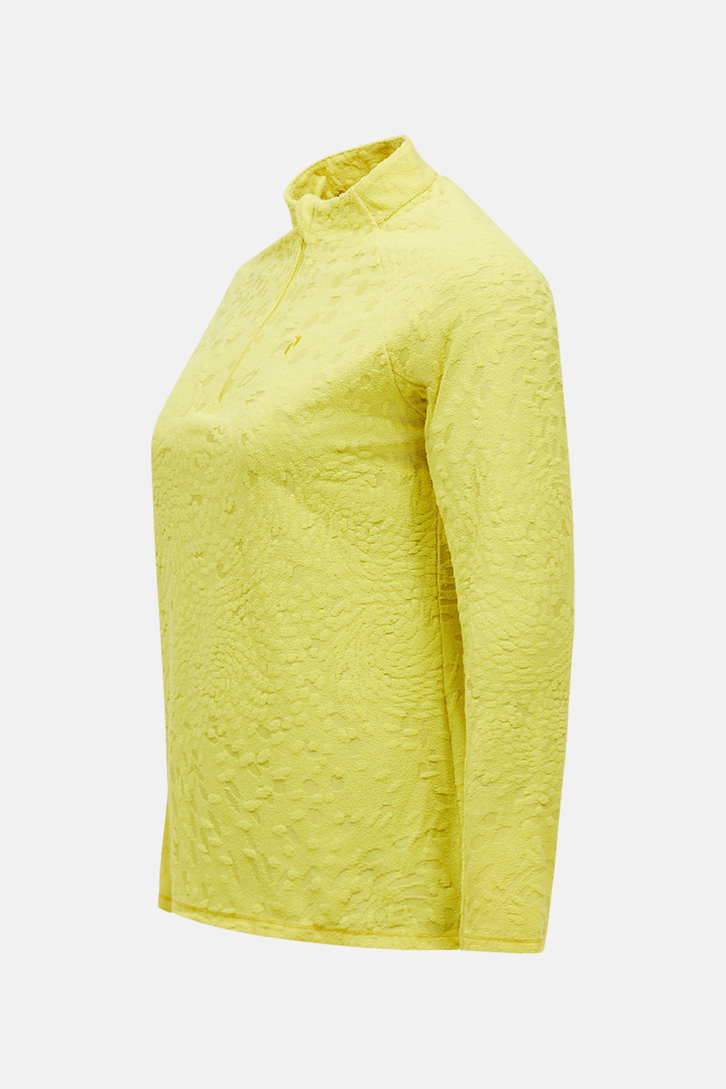 Mikina Peak Performance W Discover Midlayer Canary Lime/Warm Blush