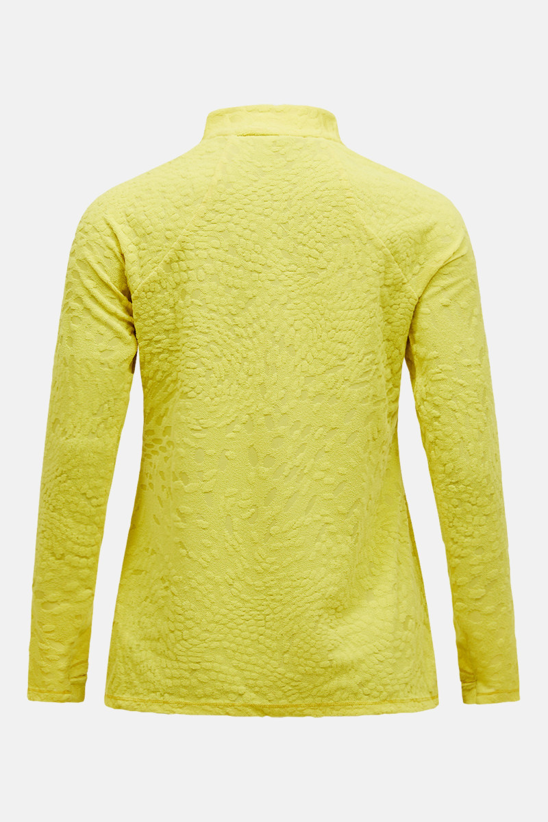 Mikina Peak Performance W Discover Midlayer Canary Lime/Warm Blush