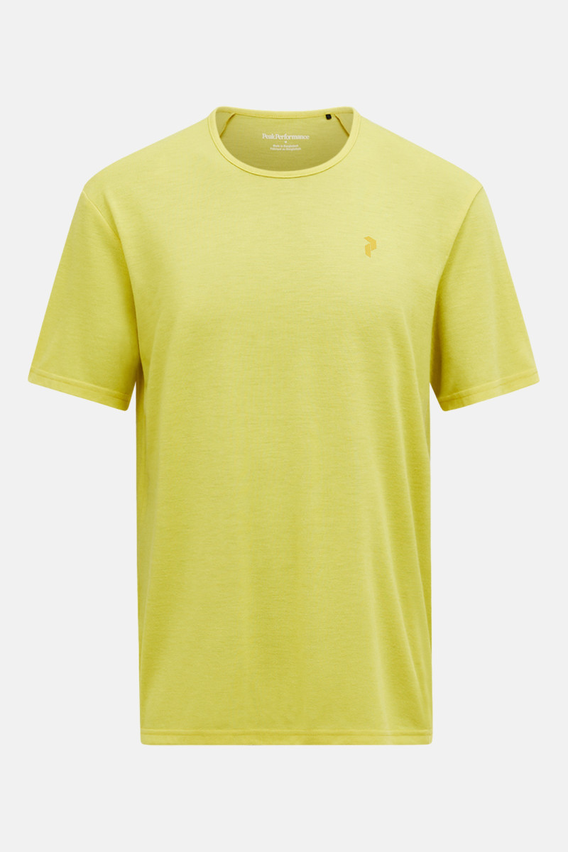 Póló Peak Performance M Wool Blend Ss Tee Canary Lime/Warm Blush