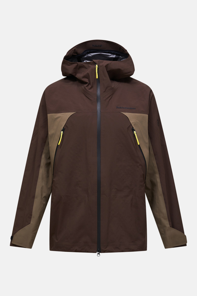 Bunda Peak Performance M Ridge Ace Hipe® Ace 3L Shell Jacket Cliff Edge/Major Brown