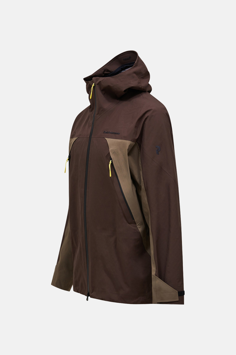 Bunda Peak Performance M Ridge Ace Hipe® Ace 3L Shell Jacket Cliff Edge/Major Brown