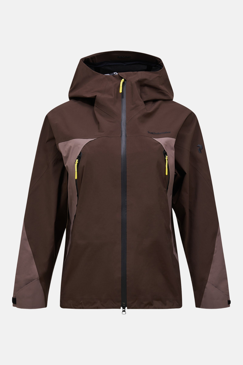 Bunda Peak Performance W Ridge Ace Hipe® Ace 3L Shell Jacket Cliff Edge/Major Brown